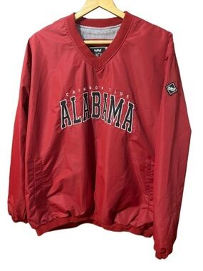 Alabama Crimson Tide Franchise Club Red Pullover Windbreaker Jacket Size XXL